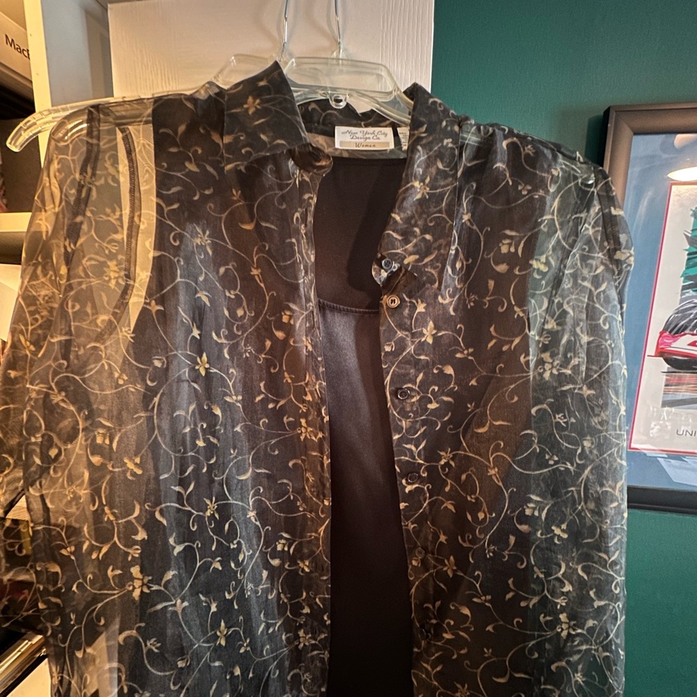 Elegant Black Sheer Blouse